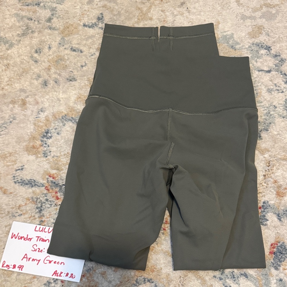 lululemon Wunder Train High Rise 25” Army Green legging - Picture 4 of 4